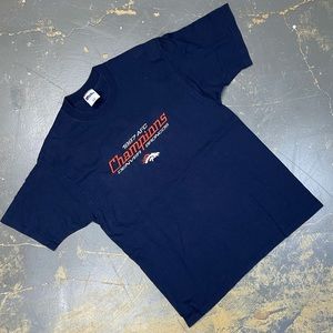 Denver Broncos Arena Logo Pro Player Shirt Large Navy Blue NFL Football